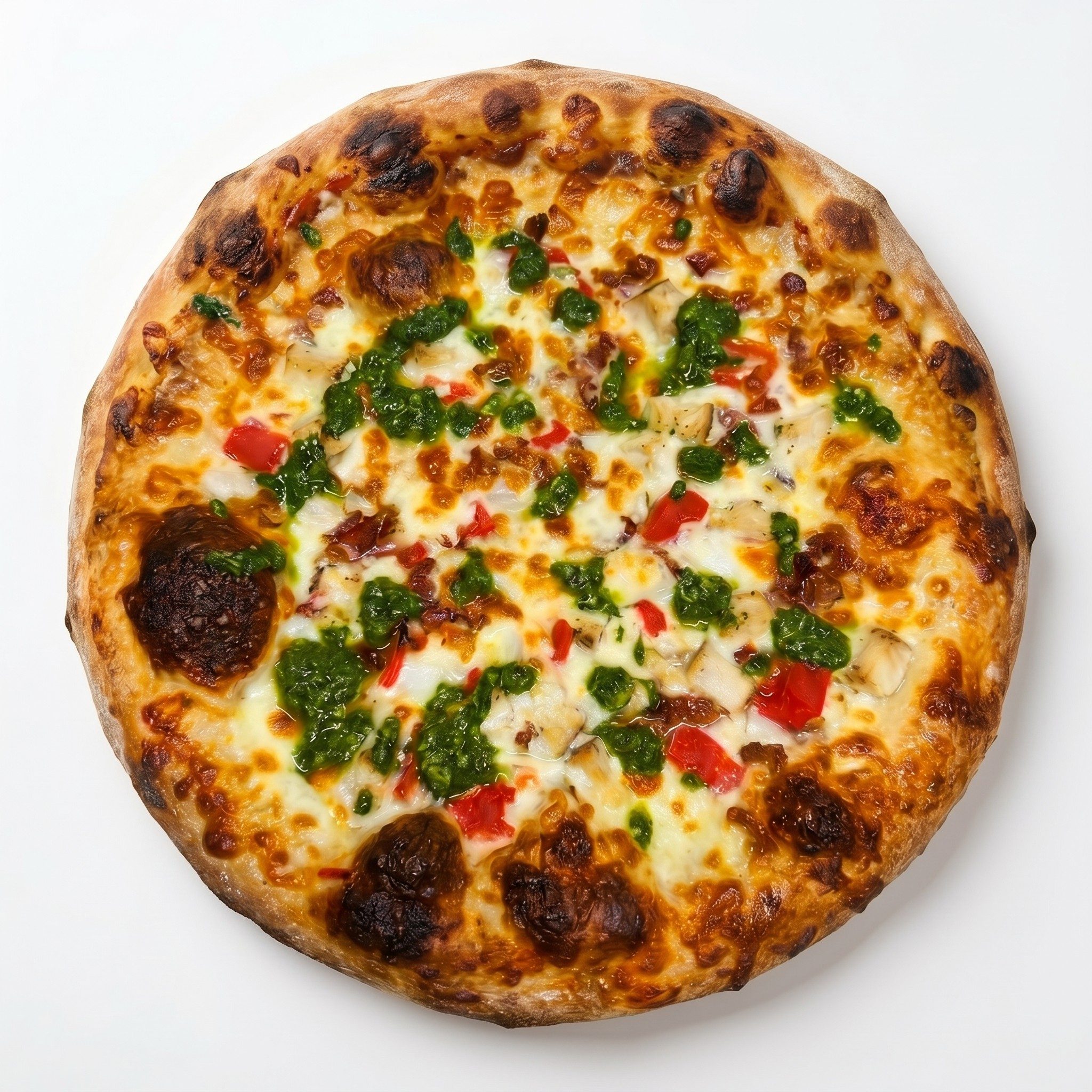 Chicken Pesto Pizza.