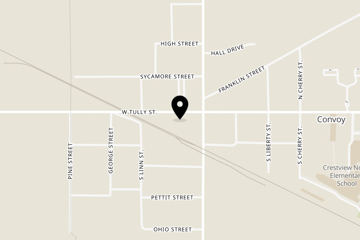 Map showing the location of The Local Slice on 121 W Tully St in Convoy